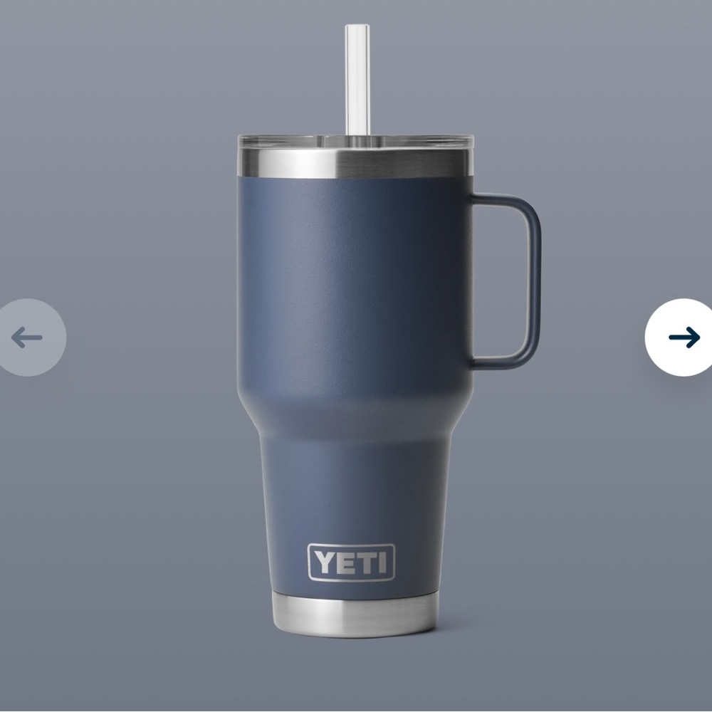 YETI Navy 35 oz Rambler Straw Mug